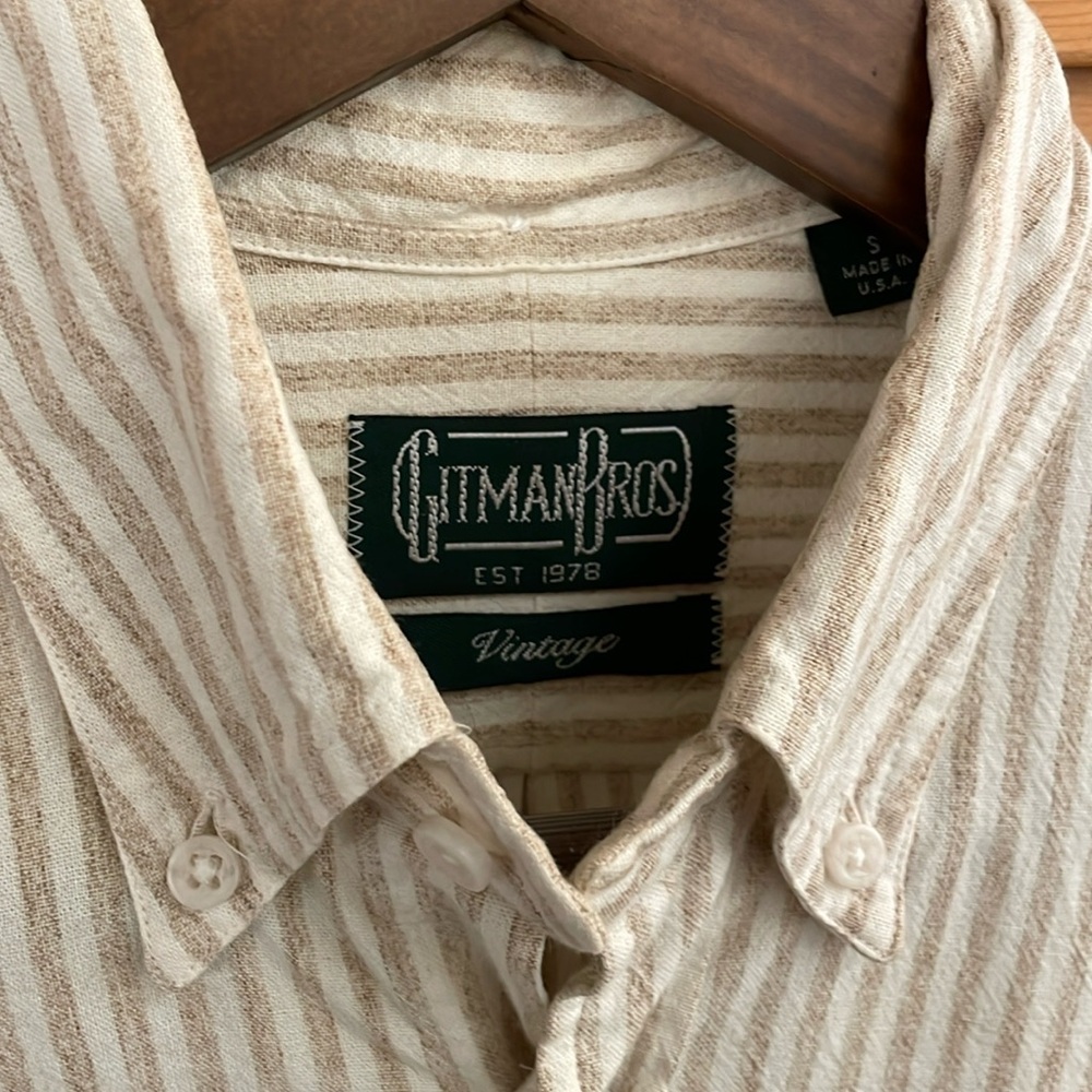 Gitman Bros Vintage Linen Button Down (Small)